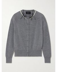 Simone Rocha - Embellished Merino Wool And Silk-Blend Cardigan - Lyst
