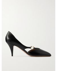 Ferragamo - Moreen Pumps Aus Leder Mit Verzierung - Lyst