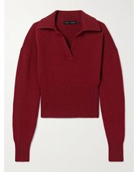 Proenza Schouler - Jeanne Ribbed Cashmere And Wool-Blend Polo Sweater - Lyst