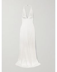 Ralph Lauren - Cladwell Open-Back Satin Halterneck Gown - Lyst