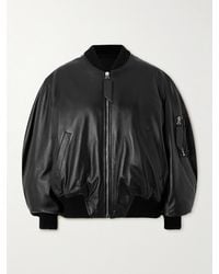 The Attico - Anja Oversized Leather Bomber Jacket - Lyst