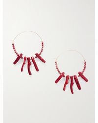 Isabel Marant - Jolana-Tone Jasper And Bone Hoop Earrings - Lyst