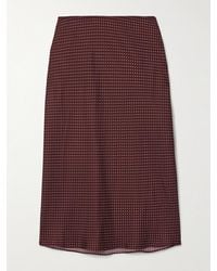 Doen - Elowette Midirock Aus Twill Aus Einer Seidenmischung Mit Polka-Dots - Lyst