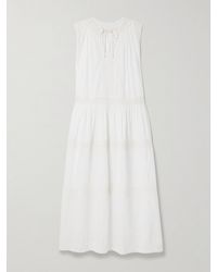 Ulla Johnson - Thalia Crochet-Trimmed Cotton-Voile Maxi Dress - Lyst