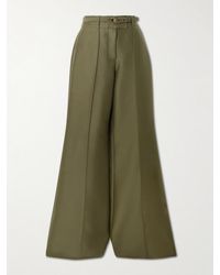 Zimmermann - Rebellion Belted Wool And Silk-Blend Flared Pants - Lyst