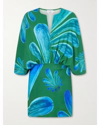 Themis Z - Alcmene Printed Satin Mini Dress - Lyst