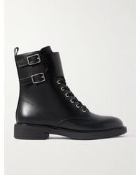 Gianvito Rossi - Ripley Buckled Leather Ankle Boots - Lyst