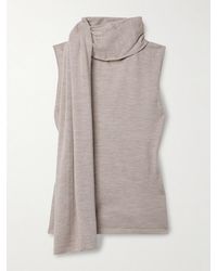 Magda Butrym - Draped Wool, Silk And Cashmere-Blend Tank - Lyst