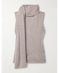 Magda Butrym - Draped Wool, Silk And Cashmere-Blend Tank - Lyst