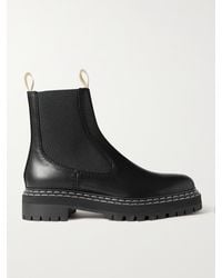 Proenza Schouler - Chelsea Boots Aus Leder Mit Kontrastnähten - Lyst