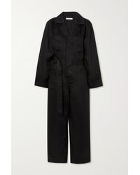 Co. + Net Sustain Natural World Belted Organic Linen Jumpsuit - Black