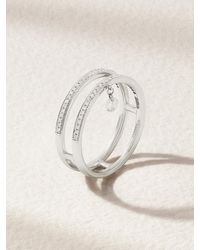 PERSÉE - Zeus Ring Aus 18 Karat Weißgold Mit Diamanten - Lyst
