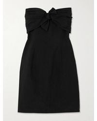 TOVE - Dipti Trägerloses Minikleid Aus Einer Leinen-Baumwollmischung Mit Stretch-Anteil Und Knoten - Lyst