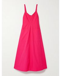 Rosie Assoulin - Pocktail Cotton-Poplin Midi Dress - Lyst