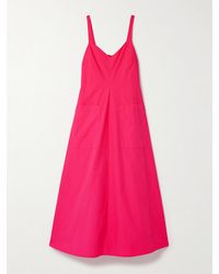 Rosie Assoulin - Pocktail Cotton-Poplin Midi Dress - Lyst