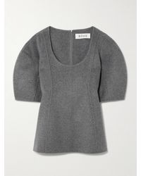 Rohe - Brushed Wool And Cashmere-Blend Felt Top - Lyst
