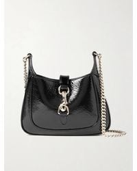 Gucci - Jackie Notte Mini Crinkled Patent-Leather Shoulder Bag - Lyst