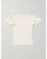 Ulla Johnson - Edith Oberteil Mit Rüschen Und Stickereien - Lyst