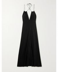 TOTEME - Neckholder-Maxikleid Aus Crêpe De Chine Aus Seide Mit Raffungen - Lyst