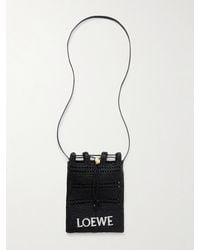 Loewe - Paula's Ibiza Schultertasche Aus Raffiabast Mit Lederbesätzen Und Stickerei - Lyst