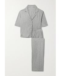 Skin + Net Sustain Chandler Organic Pima Cotton-jersey Pyjama Set - Grey