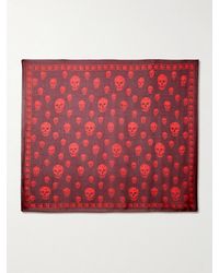 McQueen - Printed Silk-Chiffon Scarf - Lyst