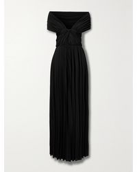 Brandon Maxwell - Off-The-Shoulder Draped Jersey Maxi Dress - Lyst