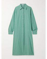 The Row - Robe-Chemise Midi En Popeline De Coton À Rayures Chihiro - Lyst