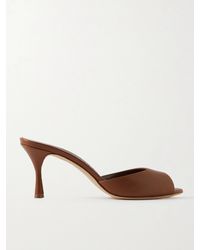Manolo Blahnik - Jada 70 Leather Mules - Lyst