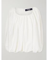 Jacquemus - The Lavande Stretch Cotton-Blend Voile Blouse - Lyst