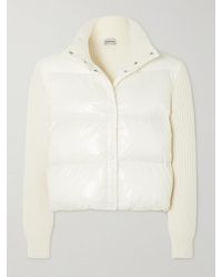 Moncler - Daunenjacke Aus Einer Gerippten Wollmischung Und Gestepptem Shell - Lyst