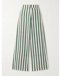 Emporio Sirenuse - Adele Hose Mit Weitem Bein Aus Baumwolle Mit Ikatstreifen - Lyst