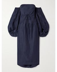 Rosie Assoulin - Off-The-Shoulder Taffeta Midi Dress - Lyst