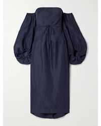 Rosie Assoulin - Off-The-Shoulder Taffeta Midi Dress - Lyst