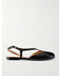 Maison Margiela - Tabi Flache Slingback-Schuhe Mit Geteilter Kappe Aus Leder - Lyst