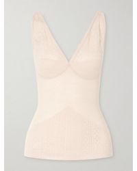 Zimmermann - Lace-Trimmed Pointelle-Knit Wool-Blend Top - Lyst
