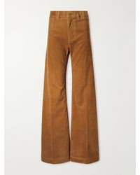 Polo Ralph Lauren - Cotton-Blend Corduroy Wide-Leg Pants - Lyst