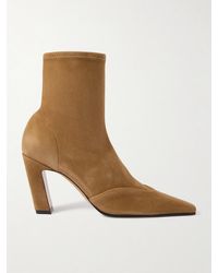 KHAITE - Nevada Suede Ankle Boots - Lyst
