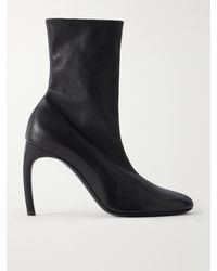 Victoria Beckham - Harlow Distressed Leather Ankle Boots - Lyst