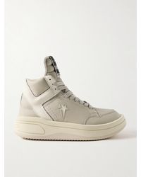 Rick Owens - Converse Turbowpn Textured-Leather High-Top Sneakers - Lyst