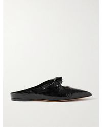 KHAITE - Rowan Knotted Crinkled-Leather Mules - Lyst