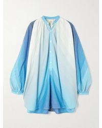 Marrakshi Life - The Touareg Tunic Oversized Dégradé Striped Cotton Mini Shirt Dress - Lyst