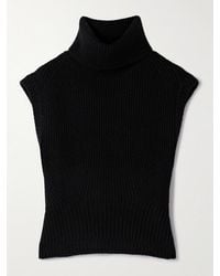 Jonathan Simkhai - Pull Sans Manches À Col Roulé En Laine Mélangée Côtelée Maple - Lyst