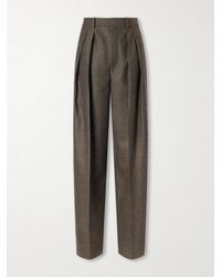Saint Laurent - Straight-Leg Wool Pants - Lyst
