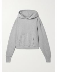 Les Tien - Cara Cropped Cotton-Jersey Hoodie - Lyst