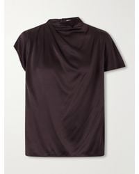 STAUD - Davina Silk-Blend Top - Lyst