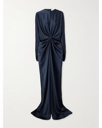 Stella McCartney - Robe Aus Satin Mit Cut-Outs Und Twist-Detail - Lyst