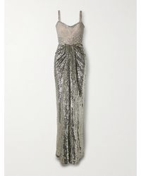 Jenny Packham - Only You Draped Embellished Tulle Gown - Lyst