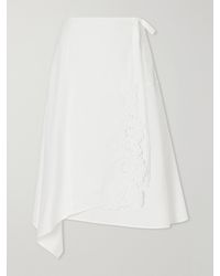 SIR. - Klara Broderie Anglaise Cotton Midi Skirt - Lyst
