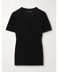Nili Lotan - Hettie Ribbed Silk T-Shirt - Lyst